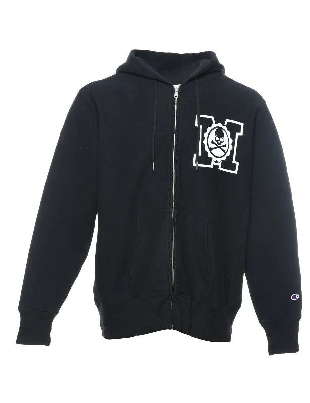 Champion Reverse Weave Printed Hoodie - XL Hoodie with Hem Drawcord Adjustable Customizable