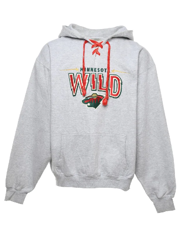 Embroidered Minnesota Wild Printed Hoodie - XL Hoodie with Fur Luxurious Winter