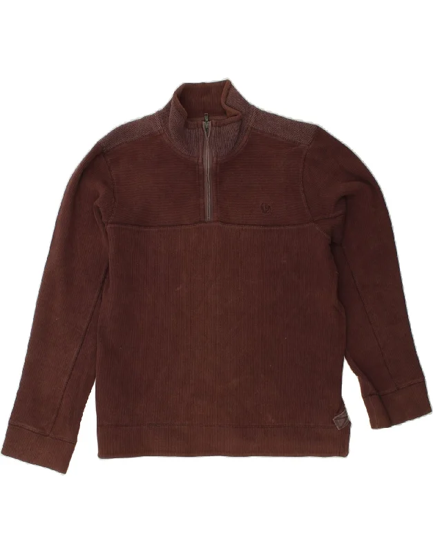 FAT FACE Mens Zip Neck Sweatshirt Jumper Medium Brown Cotton Hoodie with Hem Ribbing Snug Secure FAT FACE Mens Zip Neck Sweatshirt Jumper Medium Brown Cotton Hoodie with Hem Ribbing Snug Secure