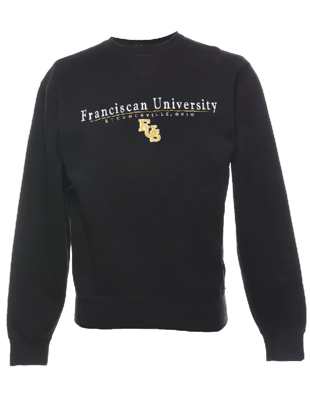 Franciscan University Embroidered Sweatshirt - XS Hoodie with Zipper Placket Modern Functional