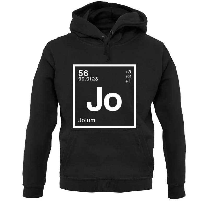 Jo - Periodic Element Unisex Hoodie Hoodie with Strings Custom Fit Adjustable