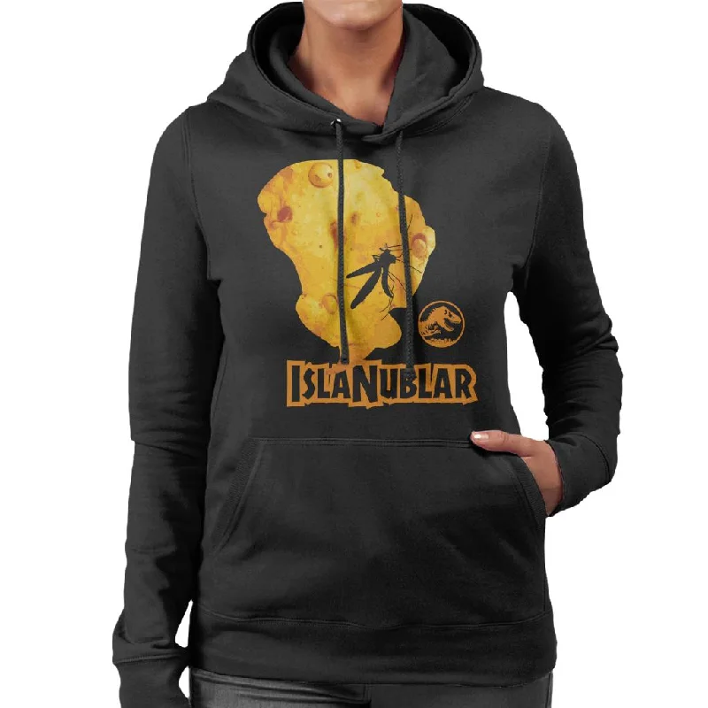 Jurassic Park Isla Nublar Mosquito Women's Hooded Sweatshirt Hoodie with Rolled Sleeves Casual Relaxed Jurassic Park Isla Nublar Mosquito Women's Hooded Sweatshirt Hoodie with Rolled Sleeves Casual Relaxed