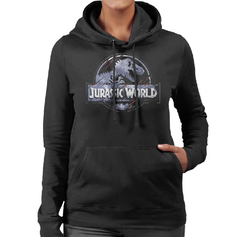 Jurassic World Classic Claw Logo Women's Hooded Sweatshirt Hoodie Jacket Zipper Layering Jurassic World Classic Claw Logo Women's Hooded Sweatshirt Hoodie Jacket Zipper Layering