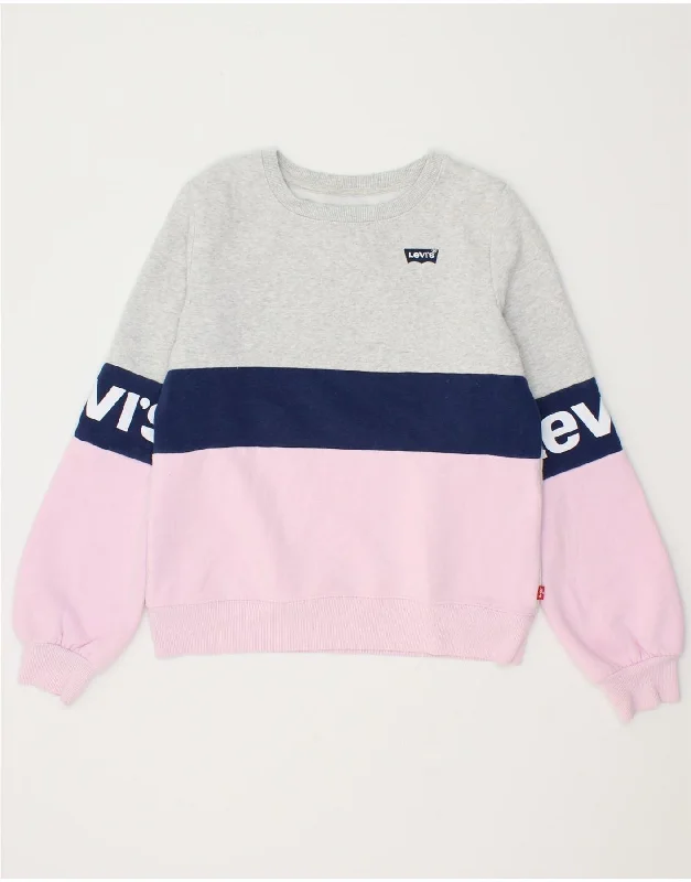 LEVI'S Girls Graphic Sweatshirt Jumper 15-16 Years Multicoloured Hoodie with Drawcord Adjustable Secure LEVI'S Girls Graphic Sweatshirt Jumper 15-16 Years Multicoloured Hoodie with Drawcord Adjustable Secure