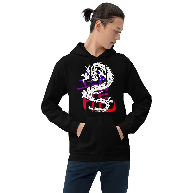 Lucky Chinese Dragon with Ancient Symbol Unisex Hoodie Sweatshirt Hoodie with Earth Tones Natural Calm Lucky Chinese Dragon with Ancient Symbol Unisex Hoodie Sweatshirt Hoodie with Earth Tones Natural Calm