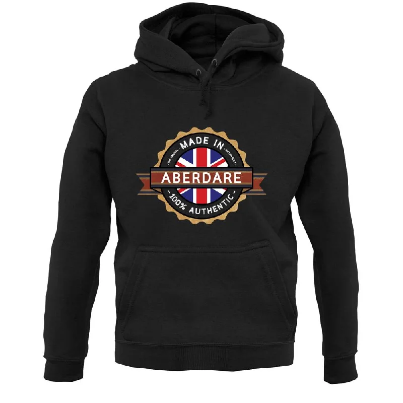 Made In Aberdare 100% Authentic Unisex Hoodie Hoodie with Half-Zip Sporty Casual