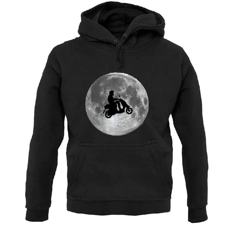 Moped Moon Unisex Hoodie Hoodie with Hood Adjustable Protection