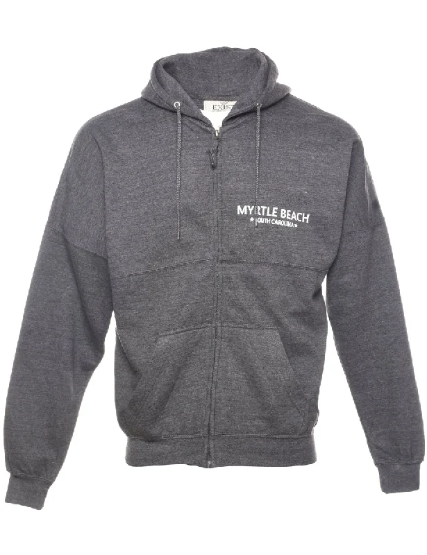 Myrtle Beach Printed Hoodie - M Hoodie with Lace Feminine Delicate