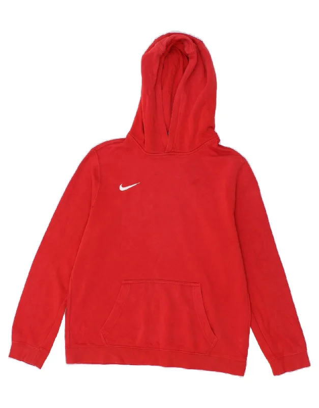 NIKE Boys Tall Hoodie Jumper 13-14 Years XL Red Cotton Hoodie with Typography Text Message NIKE Boys Tall Hoodie Jumper 13-14 Years XL Red Cotton Hoodie with Typography Text Message