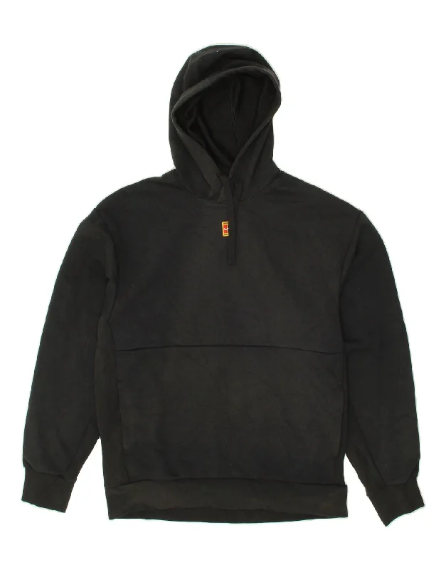 NIKE Mens Dri Fit Loose Fit Hoodie Jumper Medium Black Cotton Hoodie with Hem Elastic Stretchable Comfortable NIKE Mens Dri Fit Loose Fit Hoodie Jumper Medium Black Cotton Hoodie with Hem Elastic Stretchable Comfortable