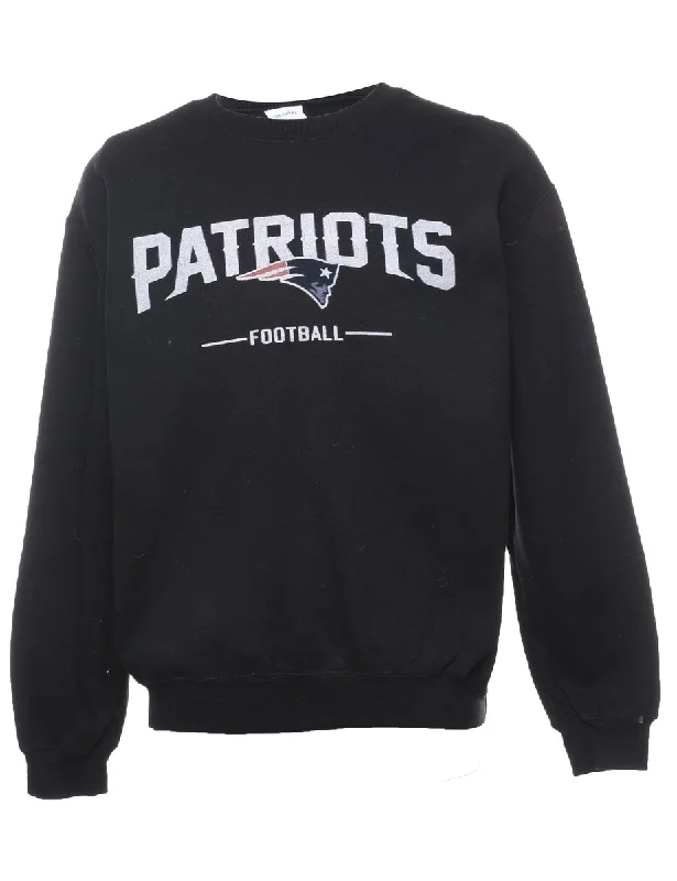 Patriots Football Sports Sweatshirt - M Hoodie with Applique Textured Unique