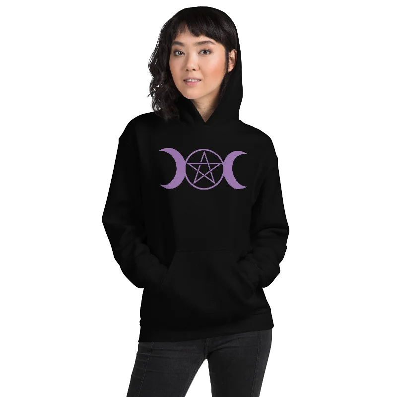Purple Triple Moon Goddess Wiccan Pagan Symbol Unisex Hoodie Sweatshirt Hoodie with Half-Zip Sporty Casual Purple Triple Moon Goddess Wiccan Pagan Symbol Unisex Hoodie Sweatshirt Hoodie with Half-Zip Sporty Casual