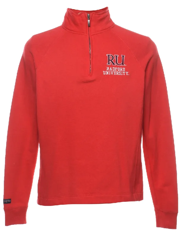 Quarter-Zip Radford University Printed Sweatshirt - L Hoodie with Full-Zip Functional Layering