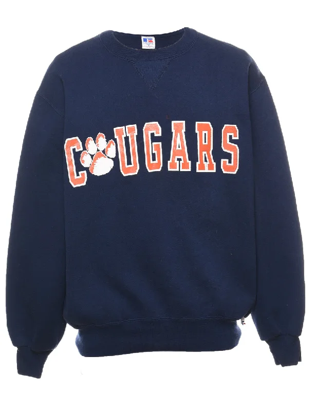 Russell Athletic Cougars NFL Printed Sweatshirt - M Hoodie with Neon Bright Vibrant