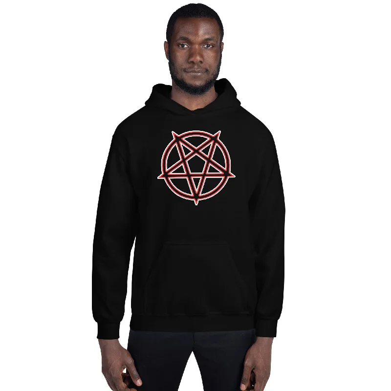 Satanic Occult Symbol The Inverted Pentagram Unisex Hoodie Sweatshirt Hoodie with V-Neck Classic Versatile Satanic Occult Symbol The Inverted Pentagram Unisex Hoodie Sweatshirt Hoodie with V-Neck Classic Versatile