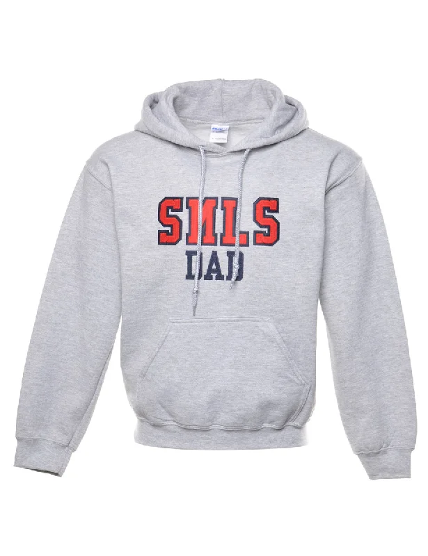 Smls Dad Printed Hoodie - S Hoodie with Full-Zip Functional Layering