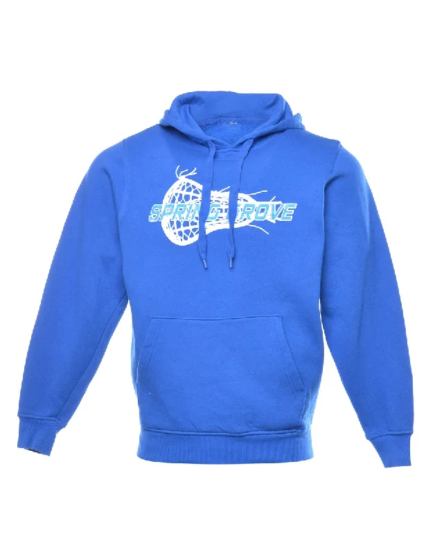 Spring Grove Printed Hoodie - S Hoodie with Hem Applique Textured Unique