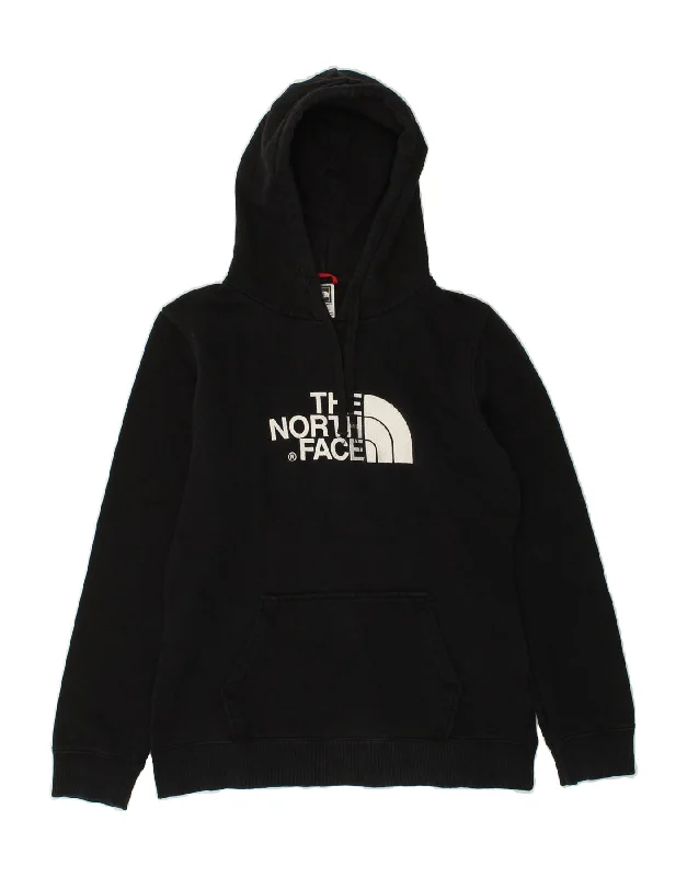 THE NORTH FACE Womens Graphic Hoodie Jumper UK 12 Medium Black Cotton Hoodie with Pastel Soft Subtle THE NORTH FACE Womens Graphic Hoodie Jumper UK 12 Medium Black Cotton Hoodie with Pastel Soft Subtle