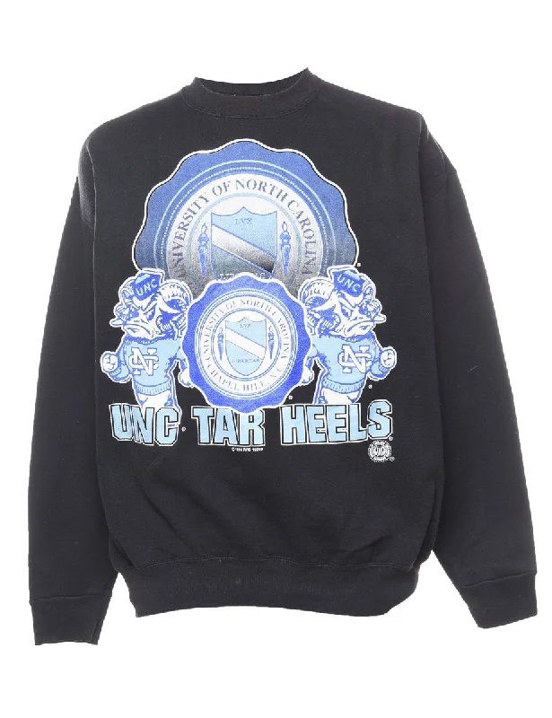 UNC Tar Heels Printed Sweatshirt - XL Hoodie with High Neck Warm Protective