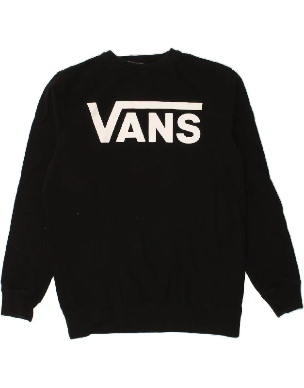 VANS Mens Graphic Sweatshirt Jumper Medium Black Cotton Hoodie with Zipper Versatile Modern VANS Mens Graphic Sweatshirt Jumper Medium Black Cotton Hoodie with Zipper Versatile Modern