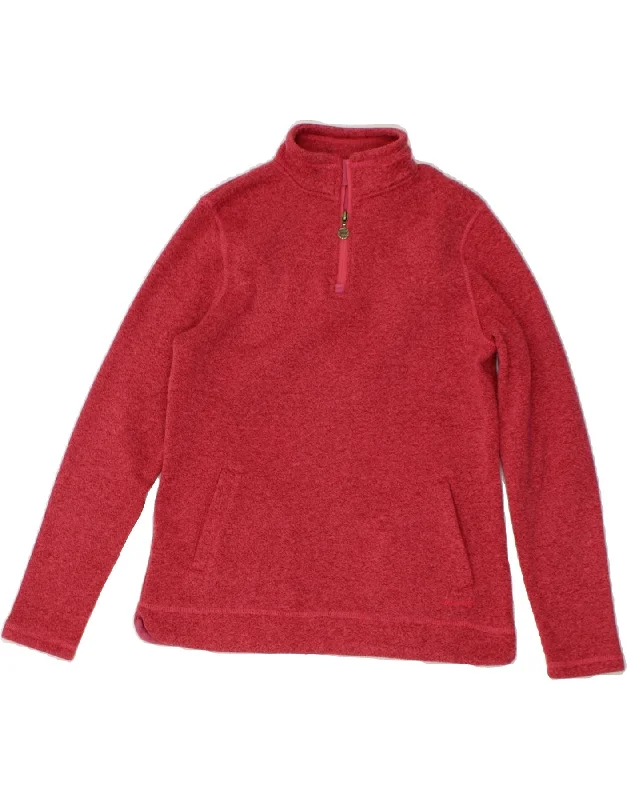 WEIRD FISH Womens Zip Neck Sweatshirt Jumper UK 12 Medium Red Polyester Hoodie with Hem Contrast Bold Stylish WEIRD FISH Womens Zip Neck Sweatshirt Jumper UK 12 Medium Red Polyester Hoodie with Hem Contrast Bold Stylish