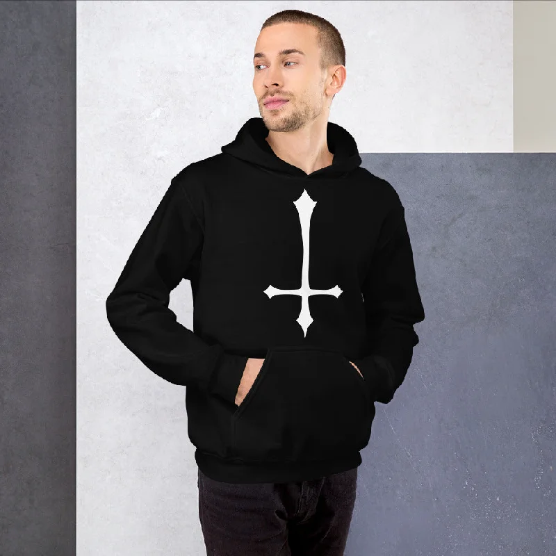 White Inverted Satanic Unholy Cross Unisex Hoodie Sweatshirt Zip Hoodie Drawstring Kangaroo Pocket White Inverted Satanic Unholy Cross Unisex Hoodie Sweatshirt Zip Hoodie Drawstring Kangaroo Pocket