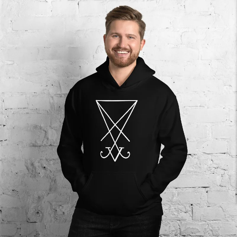 White Sigil of Lucifer (Seal of Satan) The Grimoire of Truth Unisex Hoodie Sweatshirt Oversized Hoodie Comfort Casual White Sigil of Lucifer (Seal of Satan) The Grimoire of Truth Unisex Hoodie Sweatshirt Oversized Hoodie Comfort Casual
