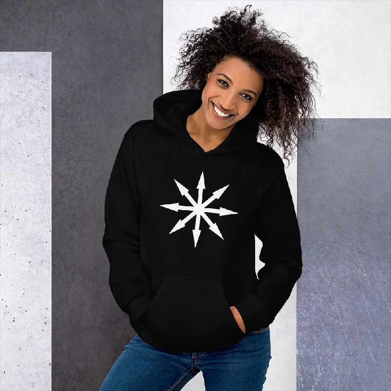 White Symbol of Chaos Magick Star Unisex Hoodie Sweatshirt Hoodie with Hem Fringe Bohemian Relaxed White Symbol of Chaos Magick Star Unisex Hoodie Sweatshirt Hoodie with Hem Fringe Bohemian Relaxed