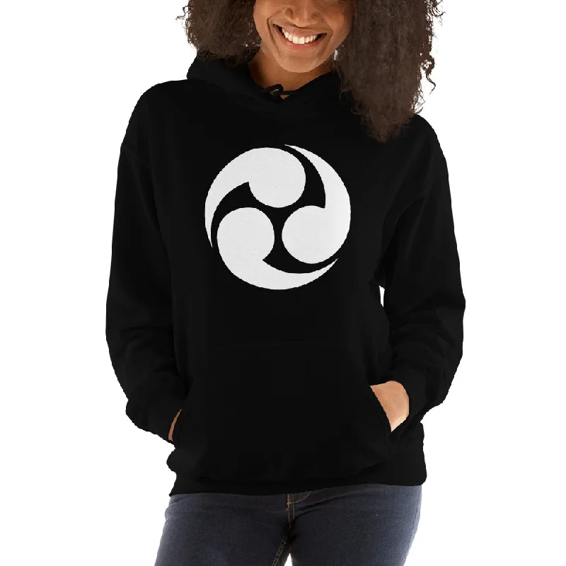 White Tomoe Mitsudomoe Japanese Symbol Anime Unisex Hoodie Sweatshirt Hoodie with V-Neck Classic Versatile White Tomoe Mitsudomoe Japanese Symbol Anime Unisex Hoodie Sweatshirt Hoodie with V-Neck Classic Versatile