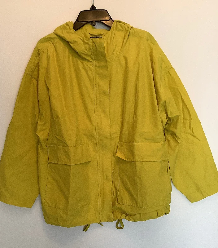 Jacket Other By Eileen Fisher In Yellow, Size: 1x Oversized Jacket Tailored Jacket Straight Jacket