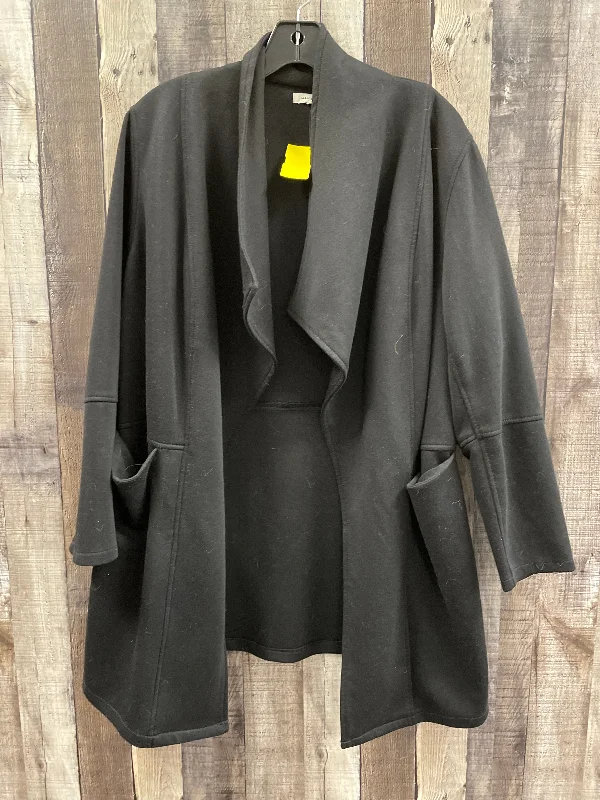 Jacket Other By Max Studio In Black, Size: 1x Collared Jacket Crew Neck Jacket Turtle Neck Jacket