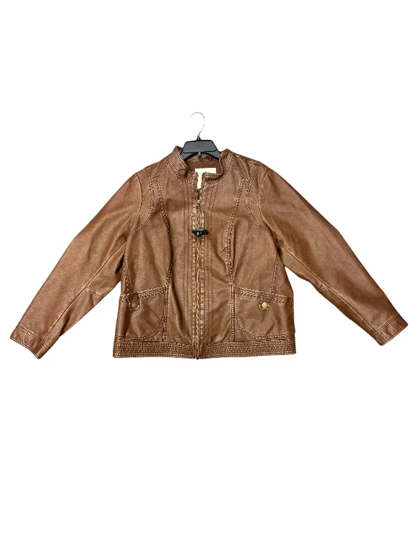 Jacket Other By Sonoma In Brown, Size: 1x Bomber Jacket Anorak Windbreaker