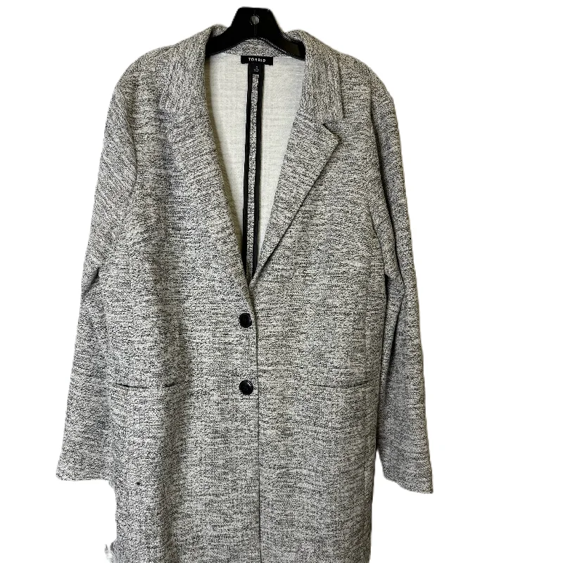 Jacket Other By Torrid In Grey, Size: 2x Trench Coat Raincoat Waterproof Jacket