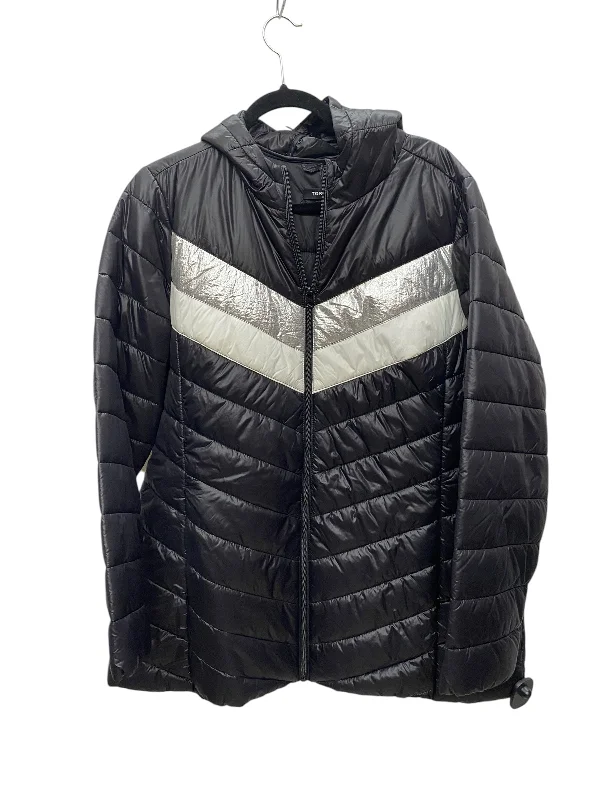 Jacket Puffer & Quilted By Torrid In Black, Size: 1x Faux Fur Fabric Real Fur Fabric Shearling Fabric