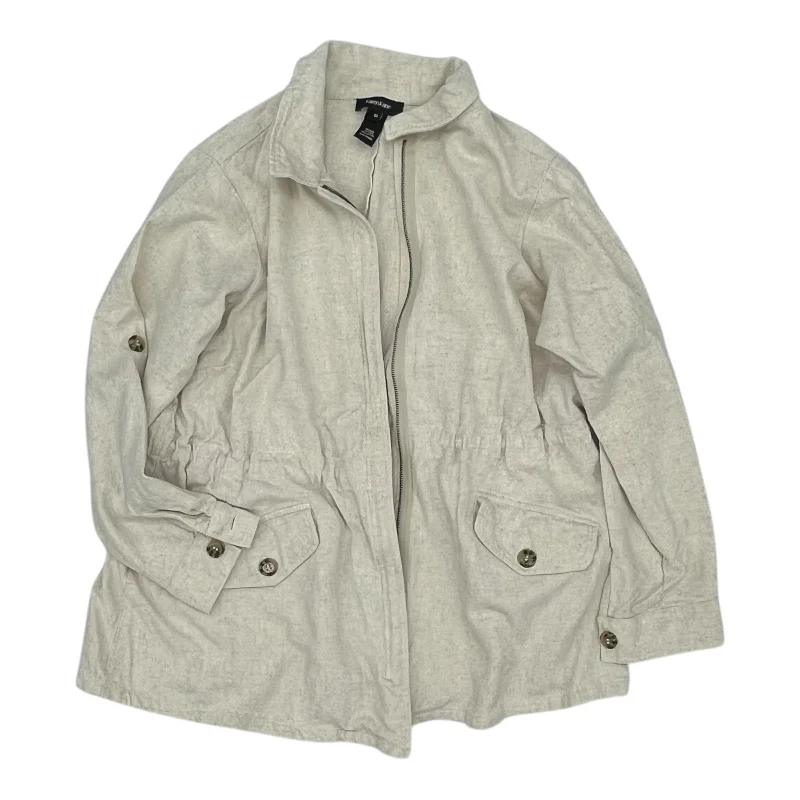 Jacket Utility By Karen Kane In Beige, Size:Xl Hooded Jacket Caped Jacket Shawl Collar Jacket