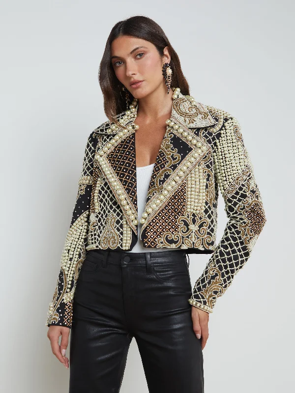 Kya Embellished Jacket Satin Jacket Silk Jacket Chiffon Jacket