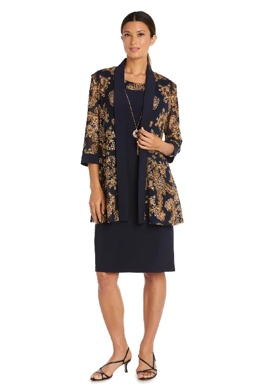 R&M Richards 9033P Printed Short Two Pice Jacket Petite Dress Jersey Jacket Tulle Jacket Batik Jacket