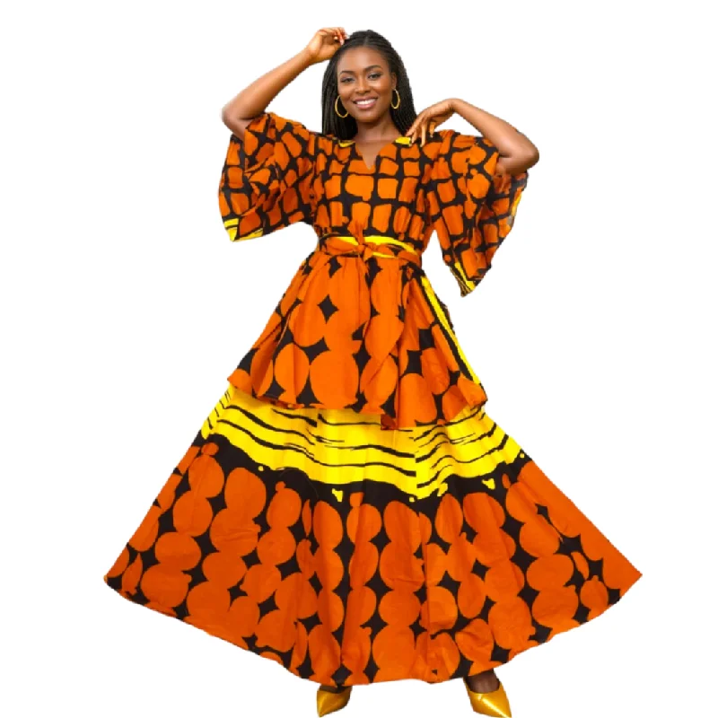 Ankara Style Maxi Skirt with Sash / Skirt Blouse Set summer skirt style