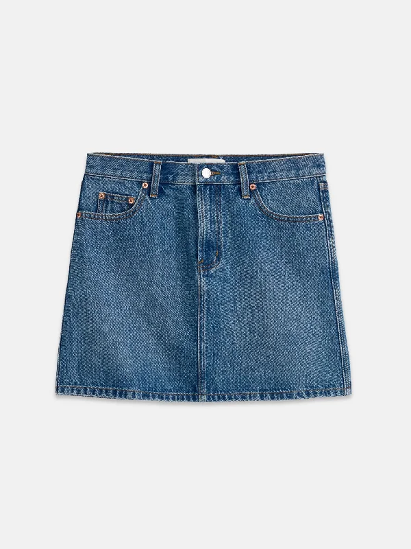 Andie Mini Skirt In Denim lightweight skirt design