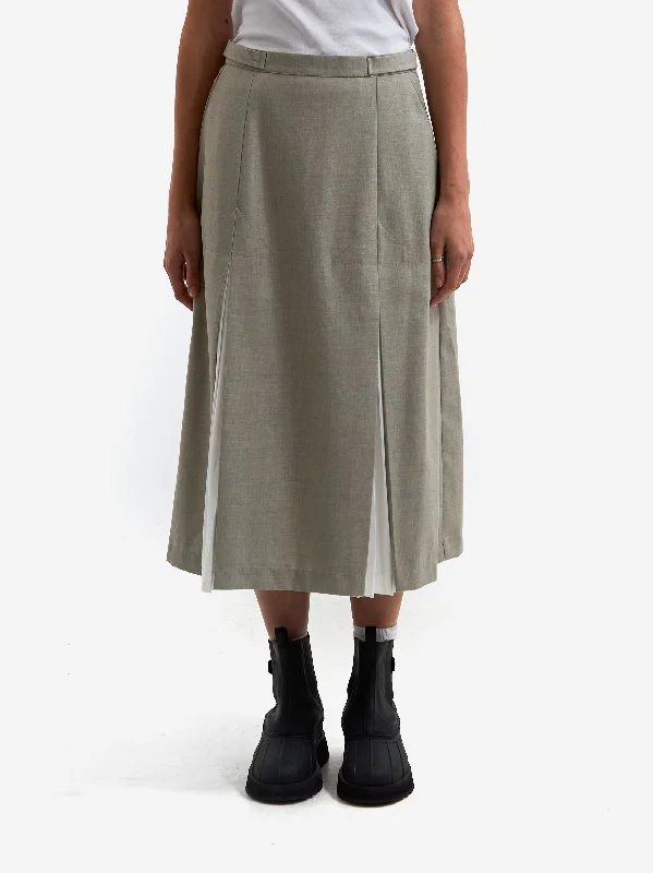 ARCS Shy Skirt - Grey Marl velvet skirt glossy