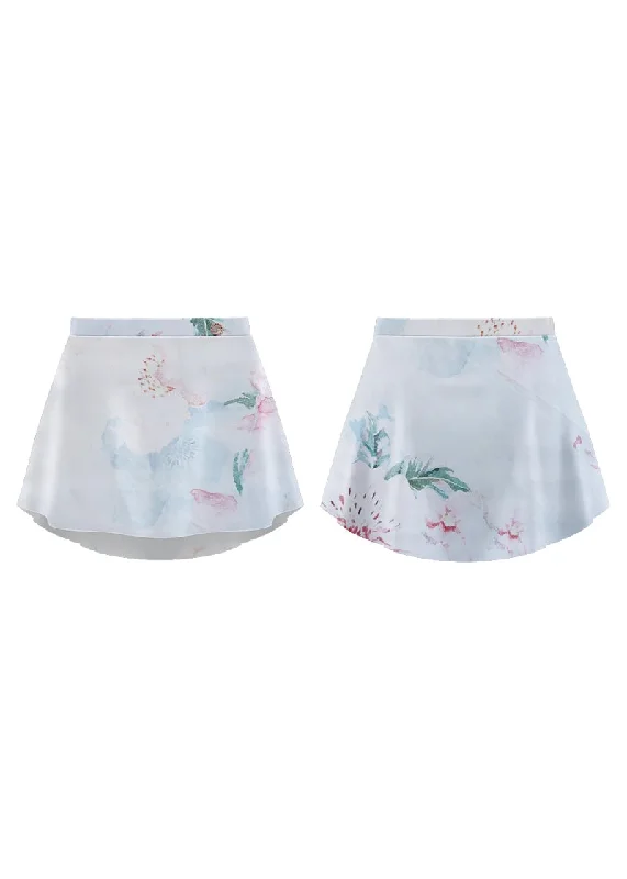 ON SALE Danse de Paris Patterned Pull-On Skirt (Nuage Rose) denim skirt stylish