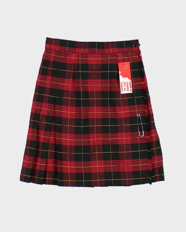 Deadstock  R.J McCarthy Wool Blend Checked Skirt - XXS leather skirt durable