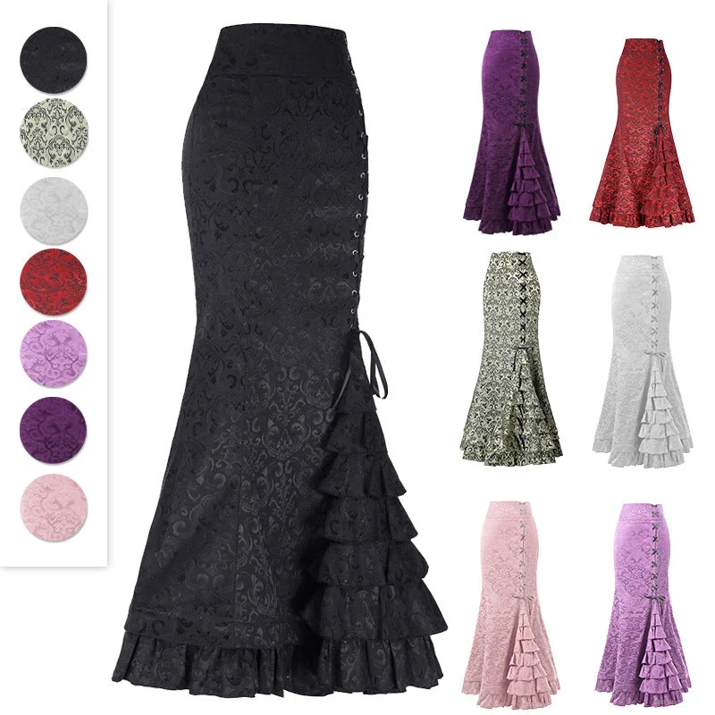 Designed Gothic Style Mermaid Skirts modal blend skirt