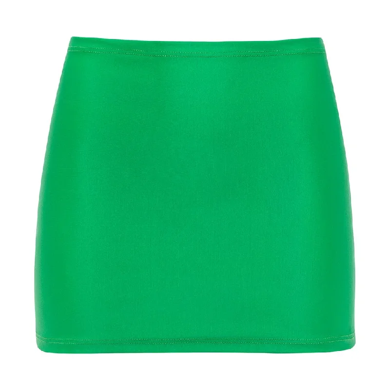 Emerald Shimmer Micro Skirt cashmere skirt fine