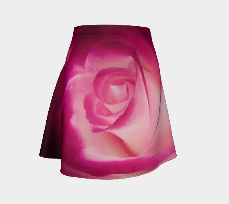 Illuminated Rose Flare Skirt velvet skirt luxurious