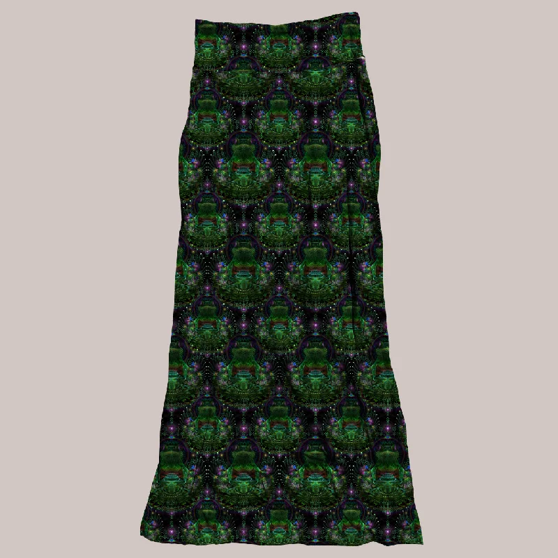 Psychedelic Skirt (UV/RGB, Eco-Friendly, Womens) | AMPHLIFIED chiffon skirt airy