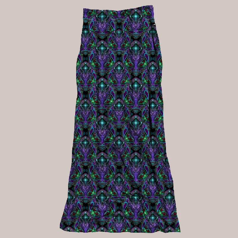 Psychedelic Skirt (UV/RGB, Eco-Friendly, Womens) | SPELLBINDER denim skirt trendy