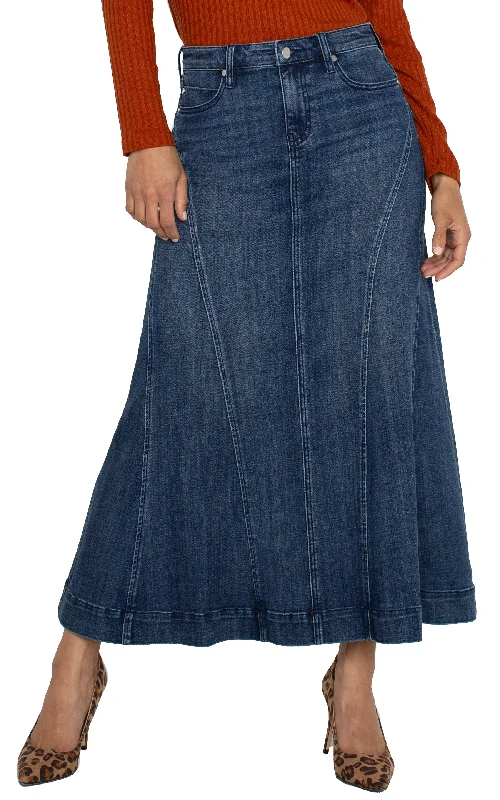 Skirt, 5-Pkt Mermaid Maxi velvet skirt plush