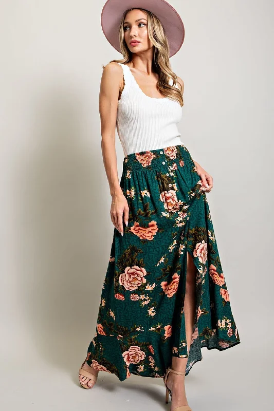 Skirt, Floral Button Down lace skirt intricate