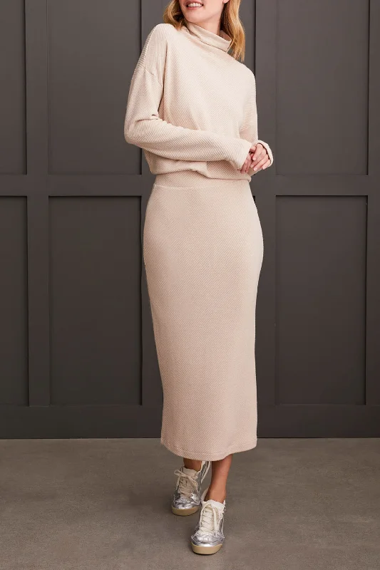 Skirt, Pull On Beige Maxi cashmere skirt soft